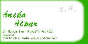 aniko alpar business card